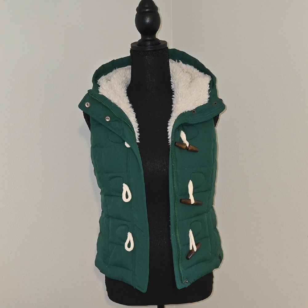 Abercrombie & Fitch Y2K Dark Green Fleece Lined Jacket